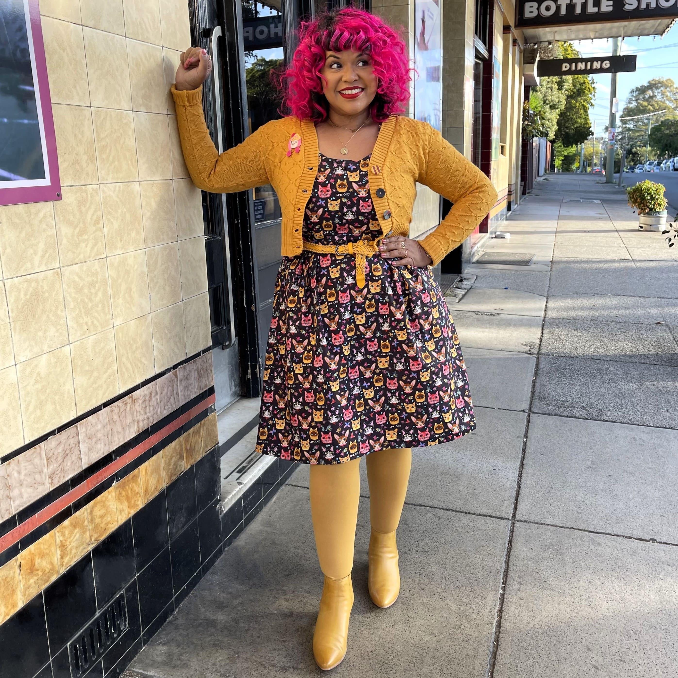 Ribbed Tights Mustard