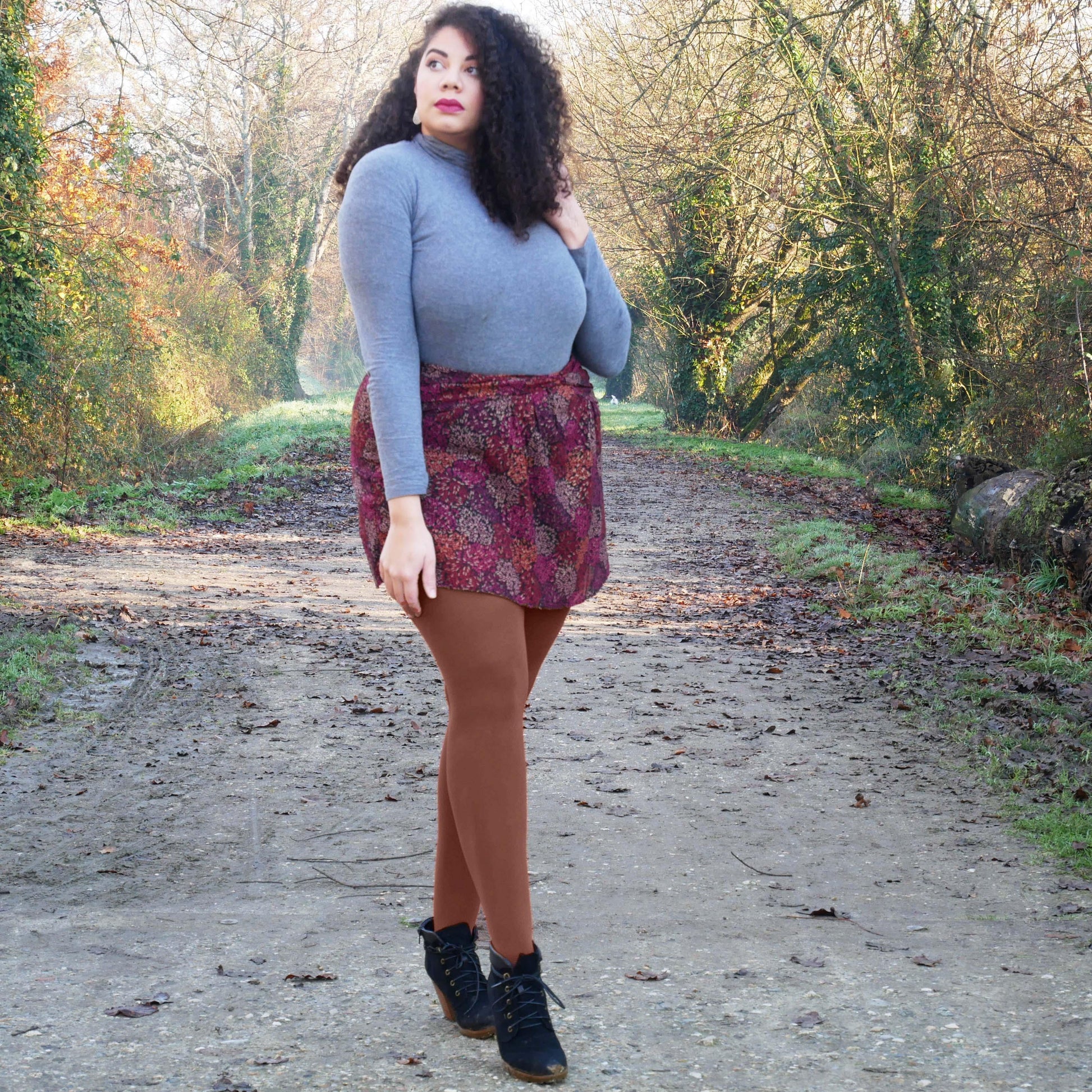 LE Tights - 120 Denier Tights - Root Beer