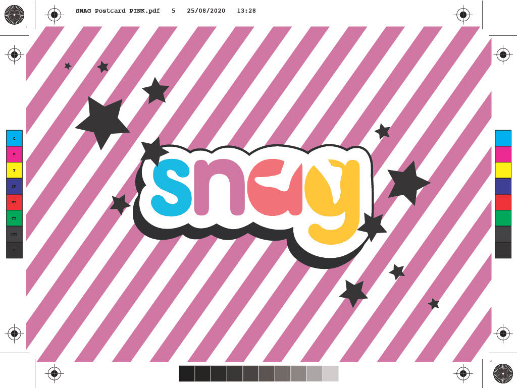 Hello Snaggler Postcard - Purple