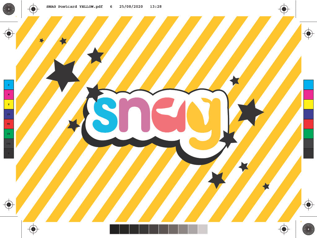 Hello Snaggler Postcard - Yellow