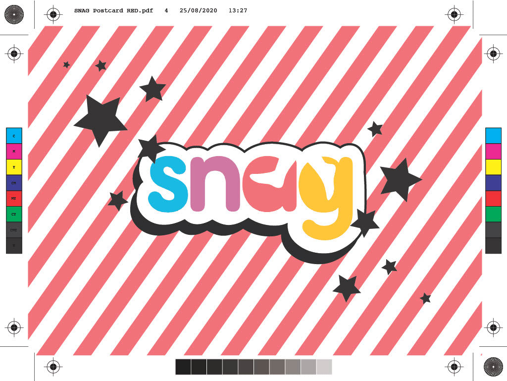 Hello Snaggler Postcard - Pink