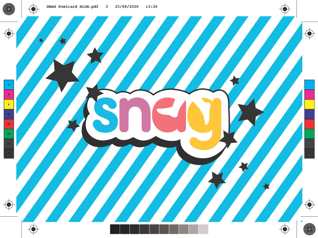 Hello Snaggler Postcard - Blue