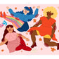 Colourful Trio Postcard
