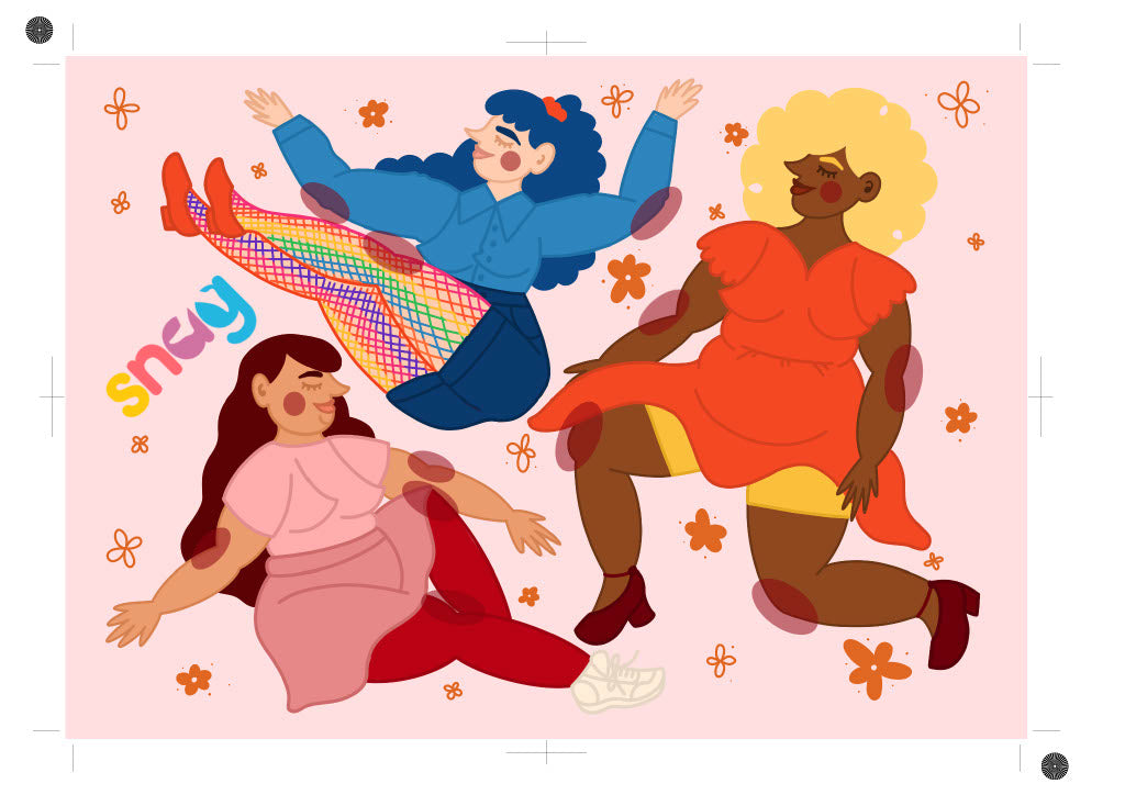 Colourful Trio Postcard