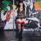 30 Denier Sheer Stockings - Columbia - Black/Red - Snag