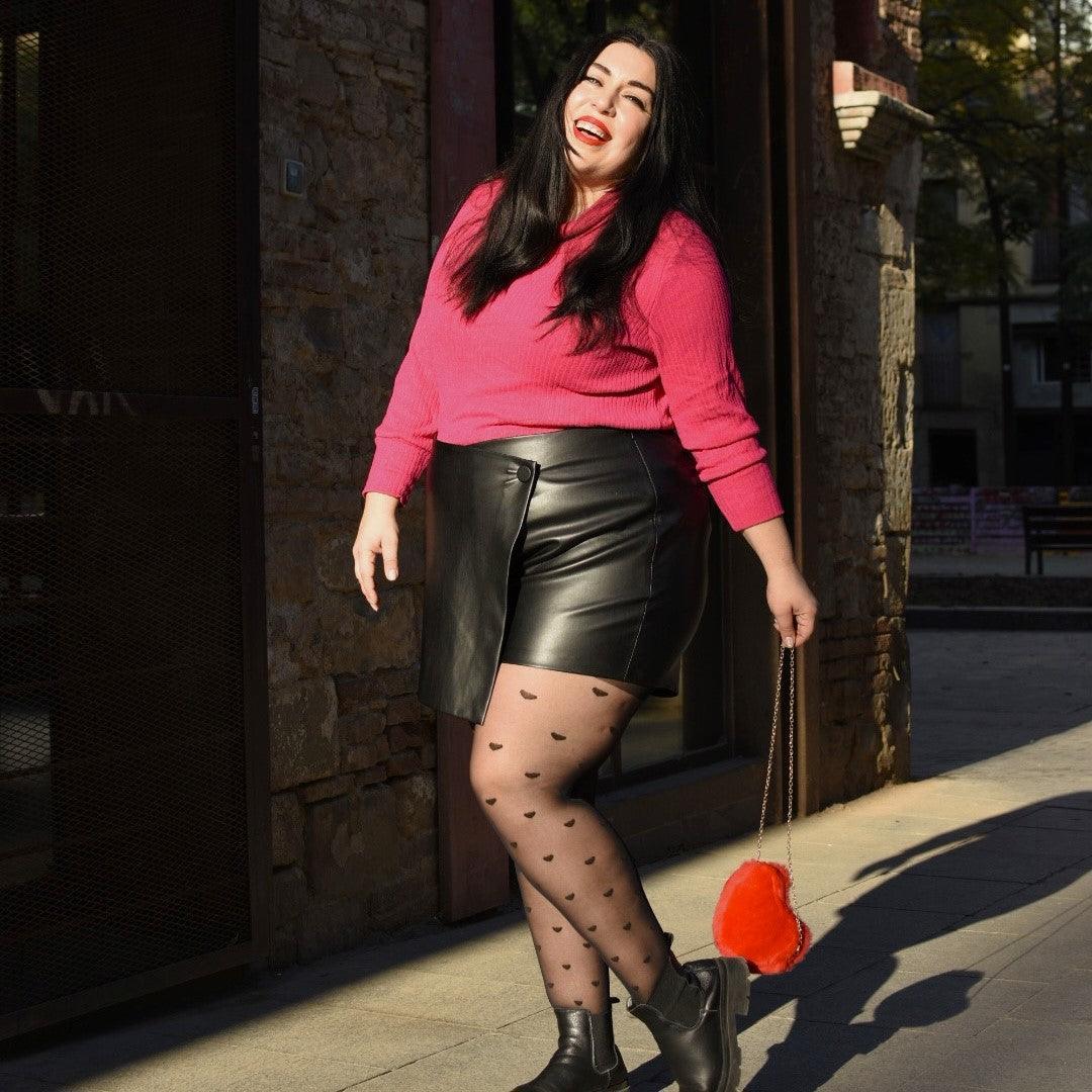 40 Denier Tights - Love Me - Black - Snag
