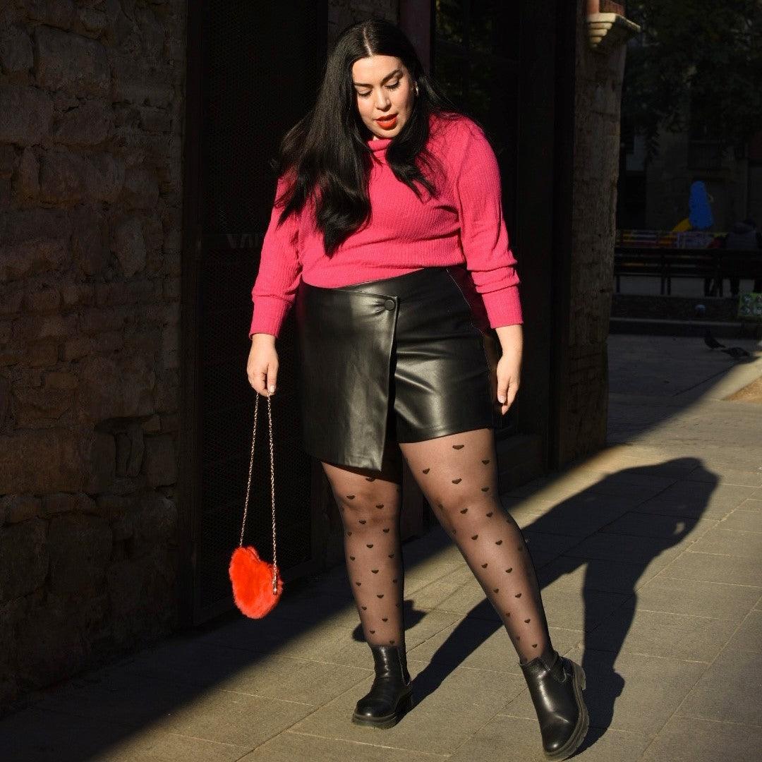 40 Denier Tights - Love Me - Black - Snag