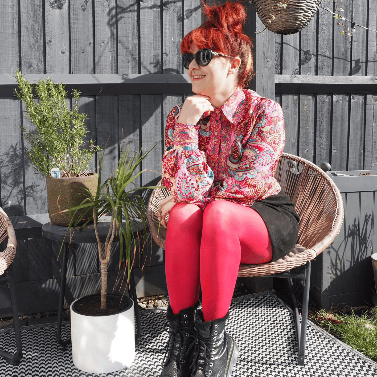 50 Denier Tights - Blood Red - Snag