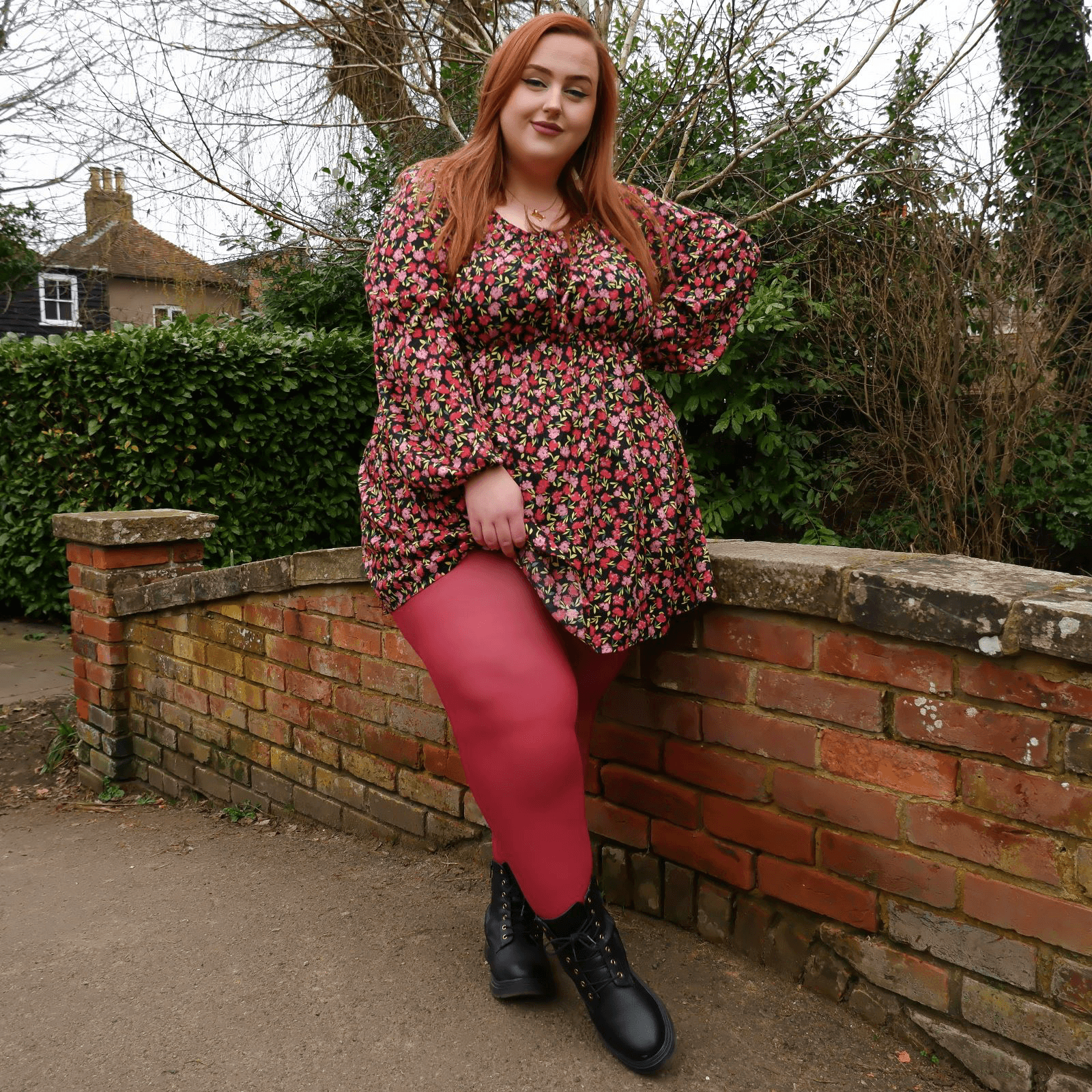 50 Denier Tights - Blood Red - Snag