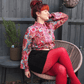 50 Denier Tights - Blood Red - Snag