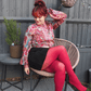 50 Denier Tights - Blood Red - Snag