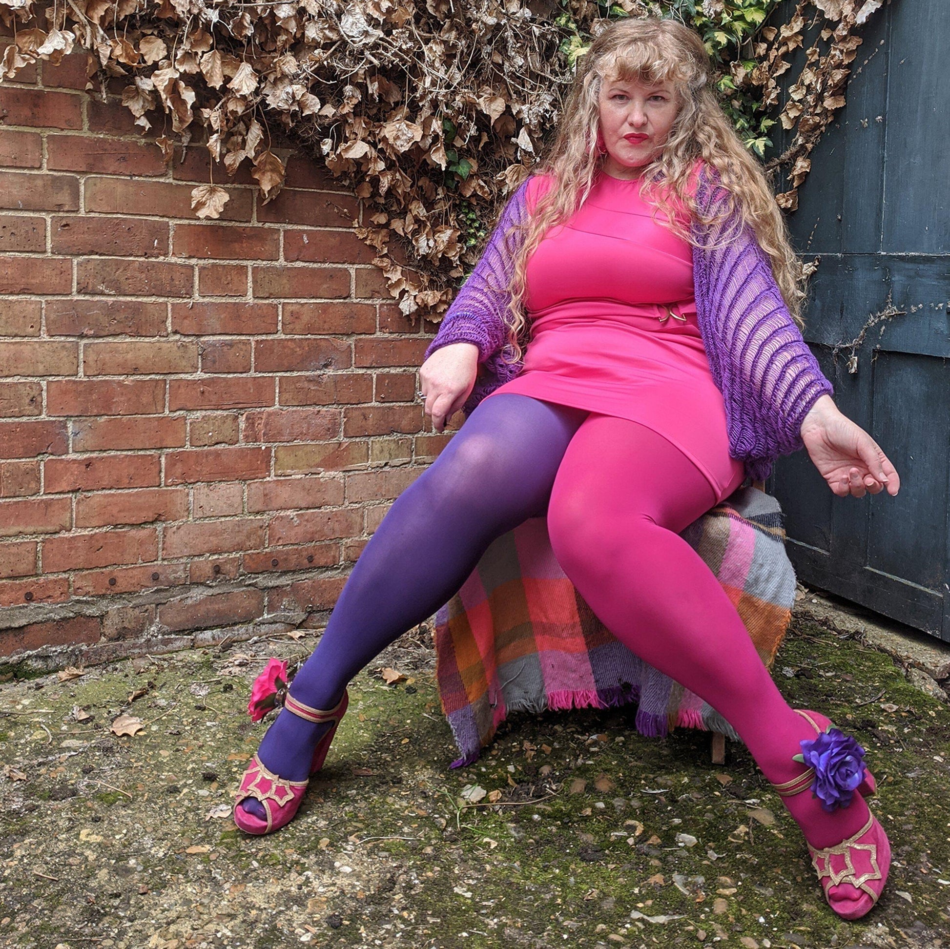 80 Denier Duo Tights - Suffragette Pie - Snag