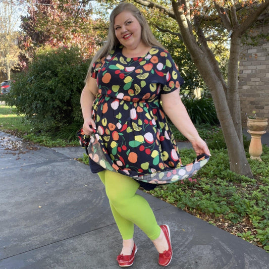 80 Denier Footless Tights - Apple - Snag