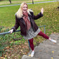 Core Tights - 80 Denier Footless Tights - Burgundy