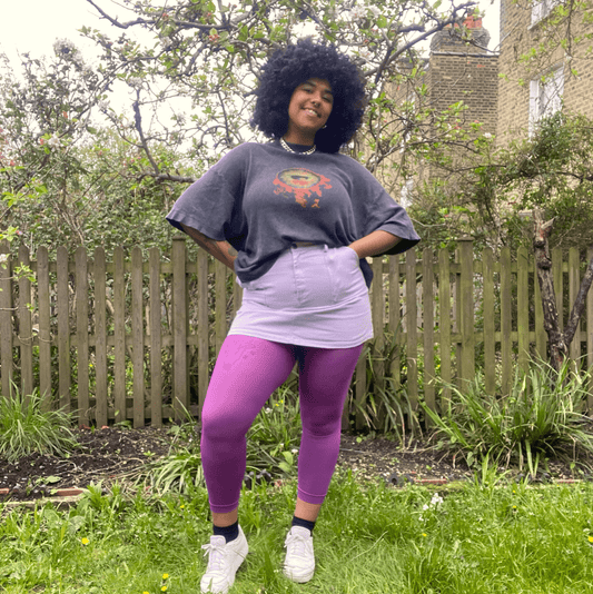80 Denier Footless Tights - Grape Escape - Snag