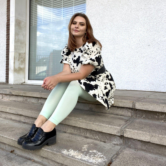 Tights - 80 Denier Footless Tights - Pistachio
