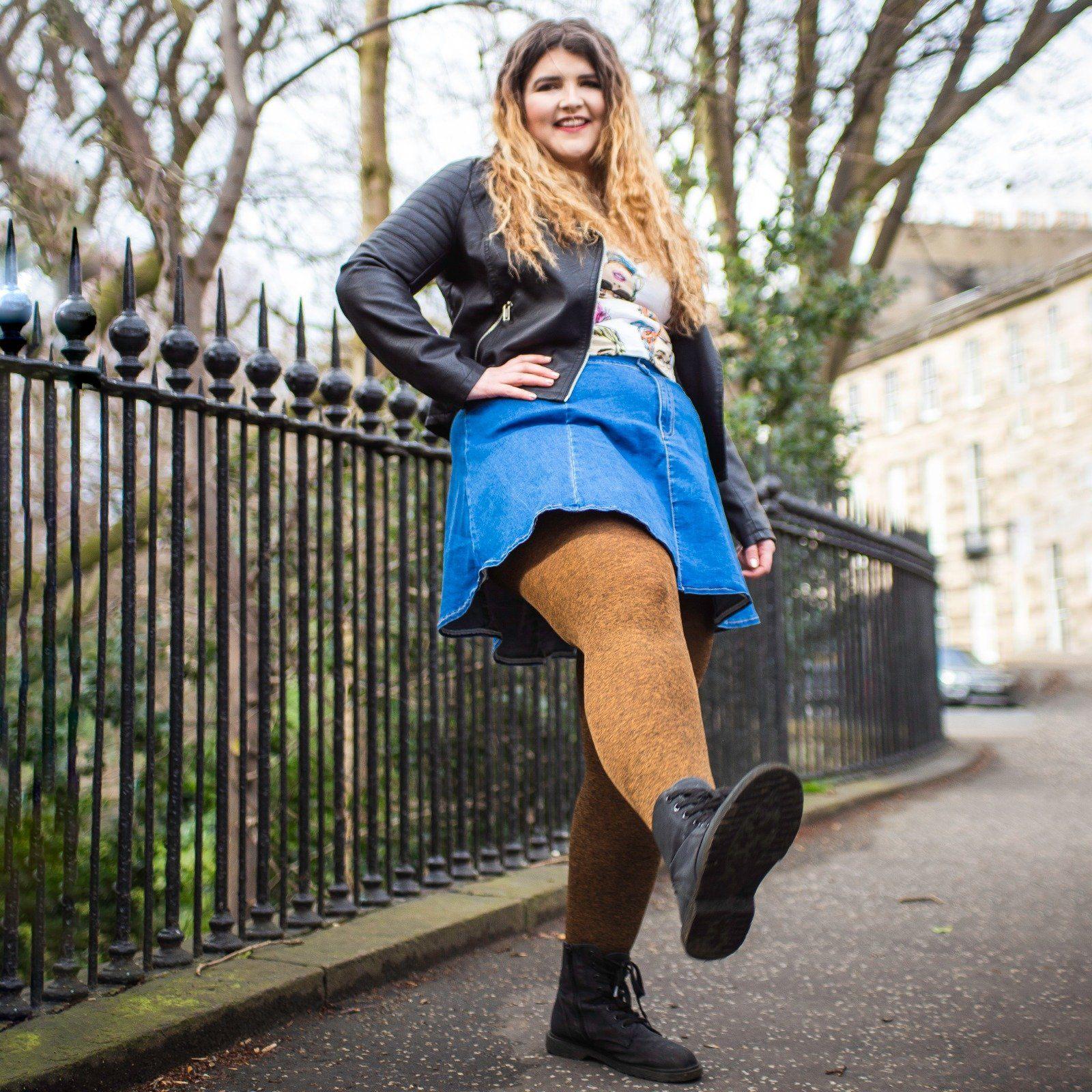 80 Denier Marl Tights - Spice Melange - Snag