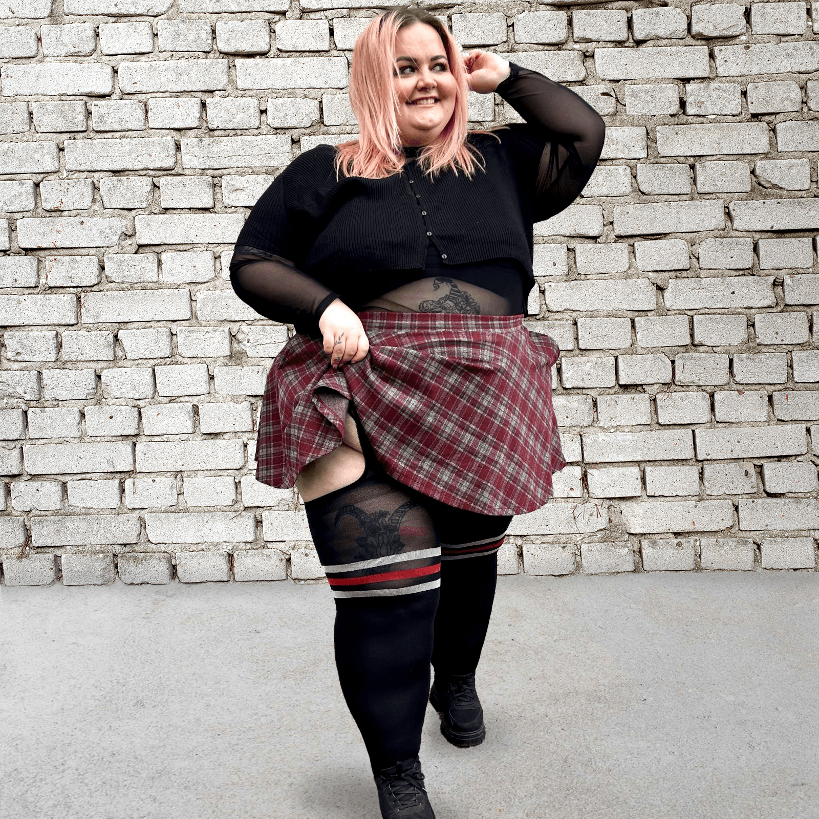 80 Denier Mock Garter - Avril - Snag