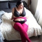 80 Denier Mock Garter - Raspberry Pie - Snag