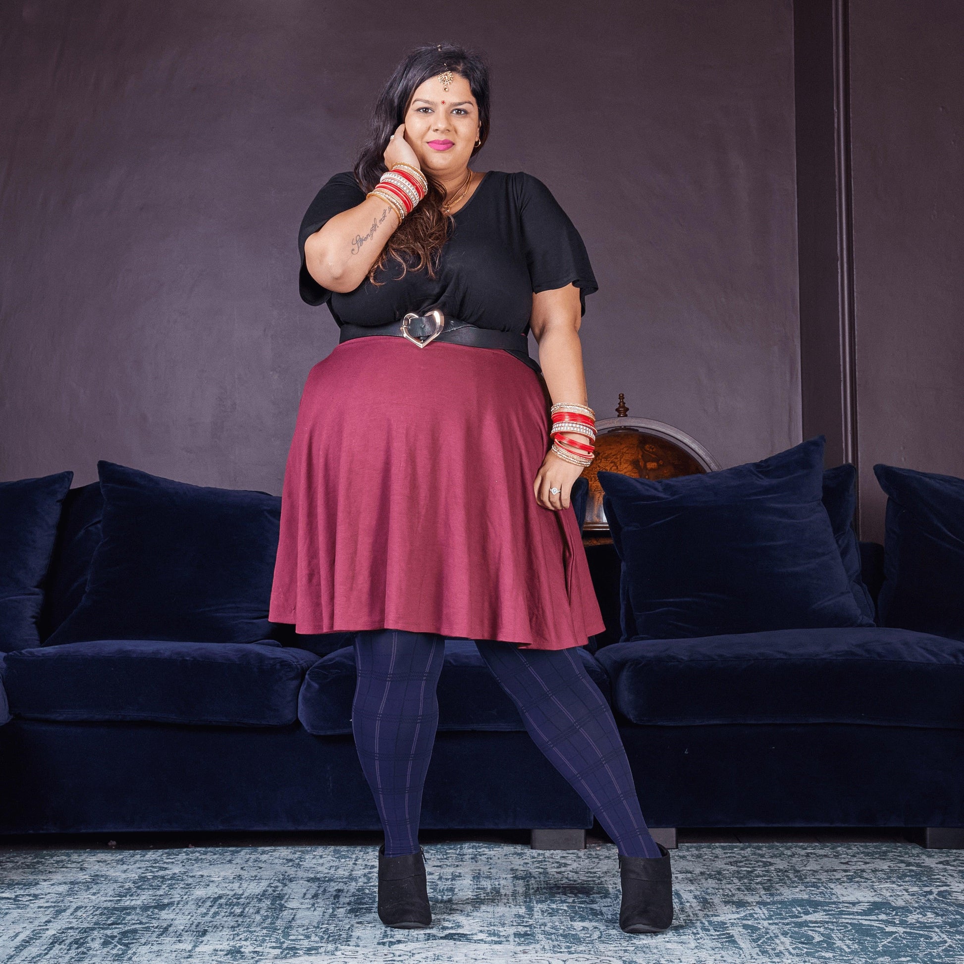 80 Denier Plaid Tights - Stovies - Snag