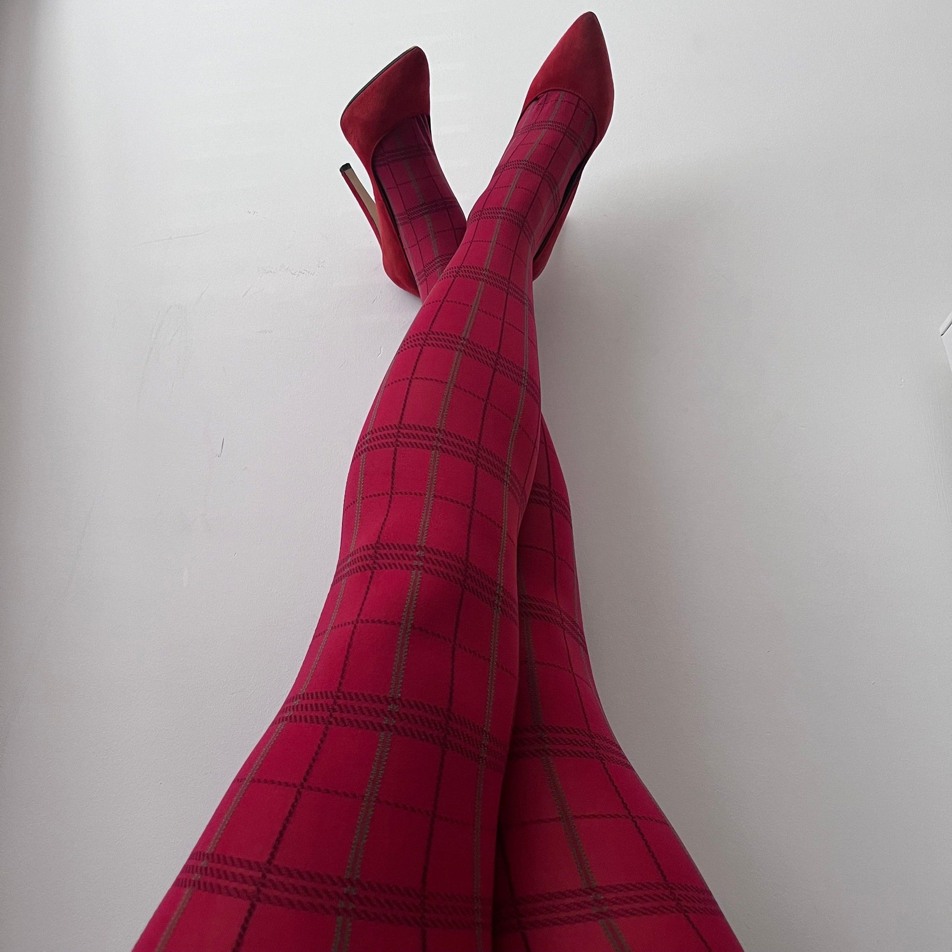 80 Denier Plaid Tights - Tatties - Snag