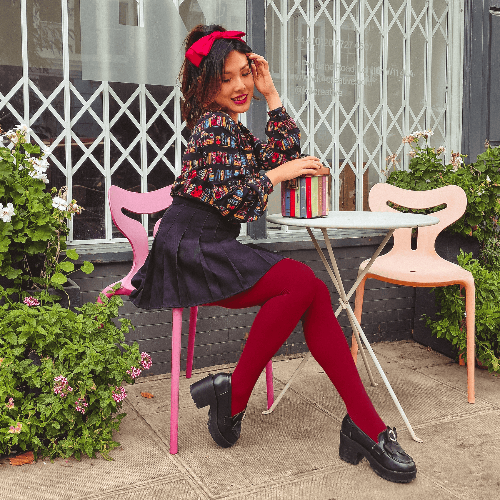 80 Denier Tights - Blood Red - Snag