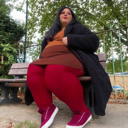 80 Denier Tights - Blood Red - Snag