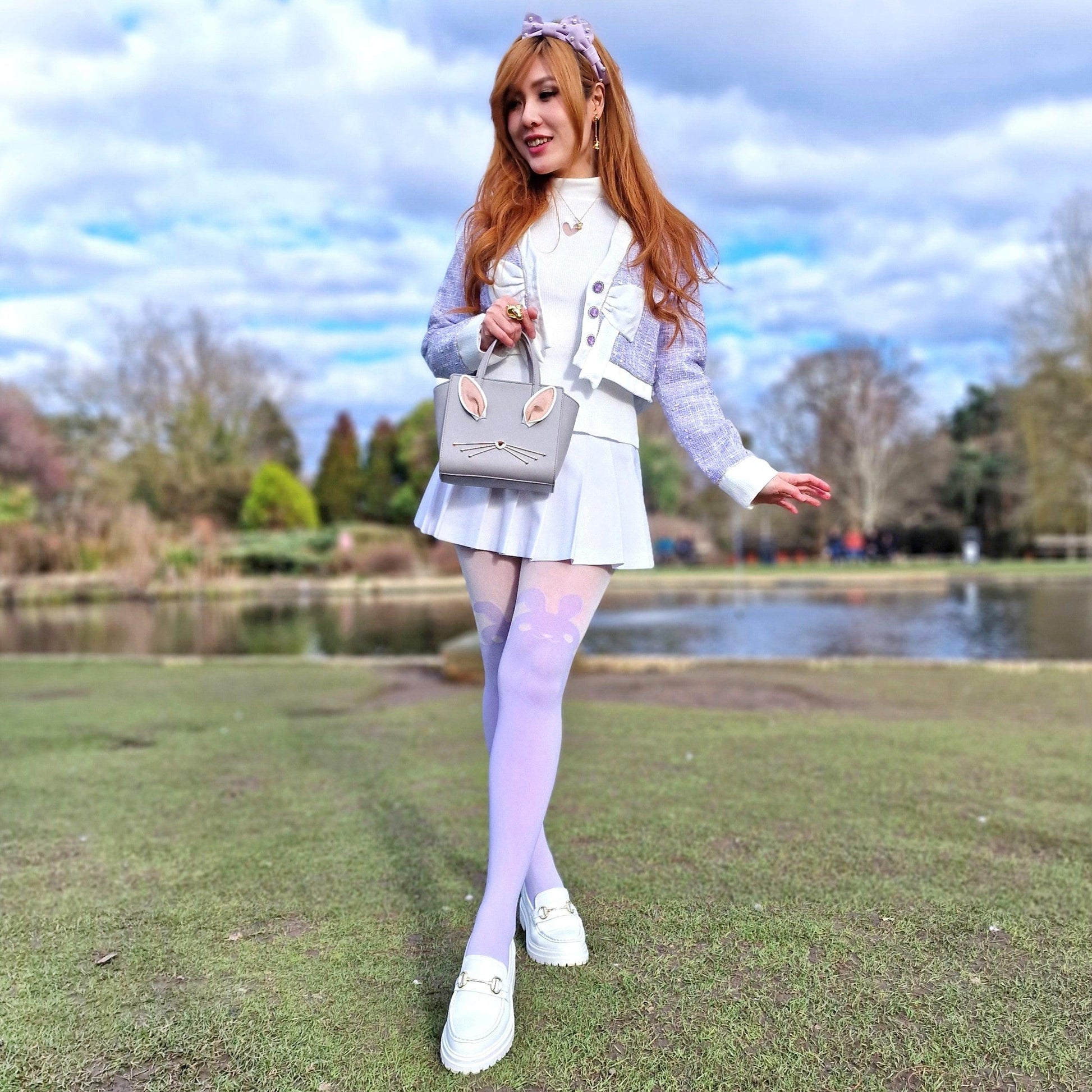 80 Denier Tights - Bunny - Parma Violet - Snag