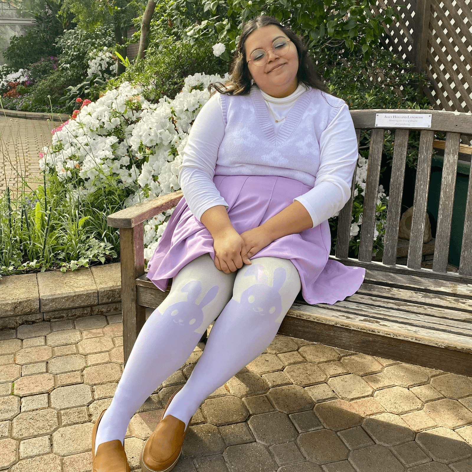 80 Denier Tights - Bunny - Parma Violet - Snag