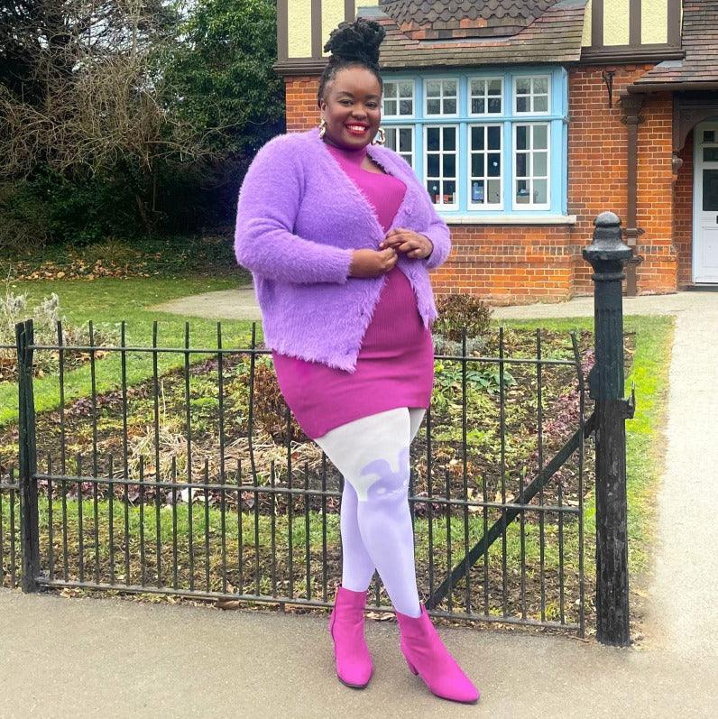 80 Denier Tights - Bunny - Parma Violet - Snag