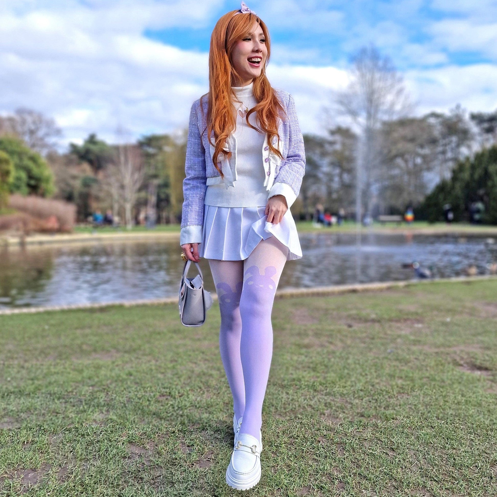 80 Denier Tights - Bunny - Parma Violet - Snag