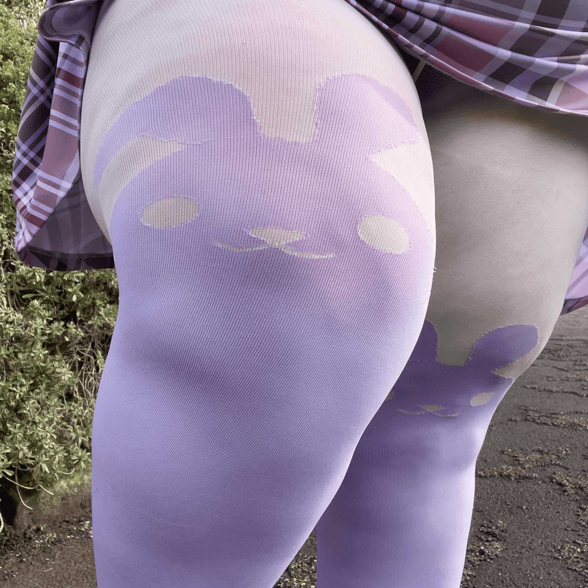 80 Denier Tights - Bunny - Parma Violet - Snag