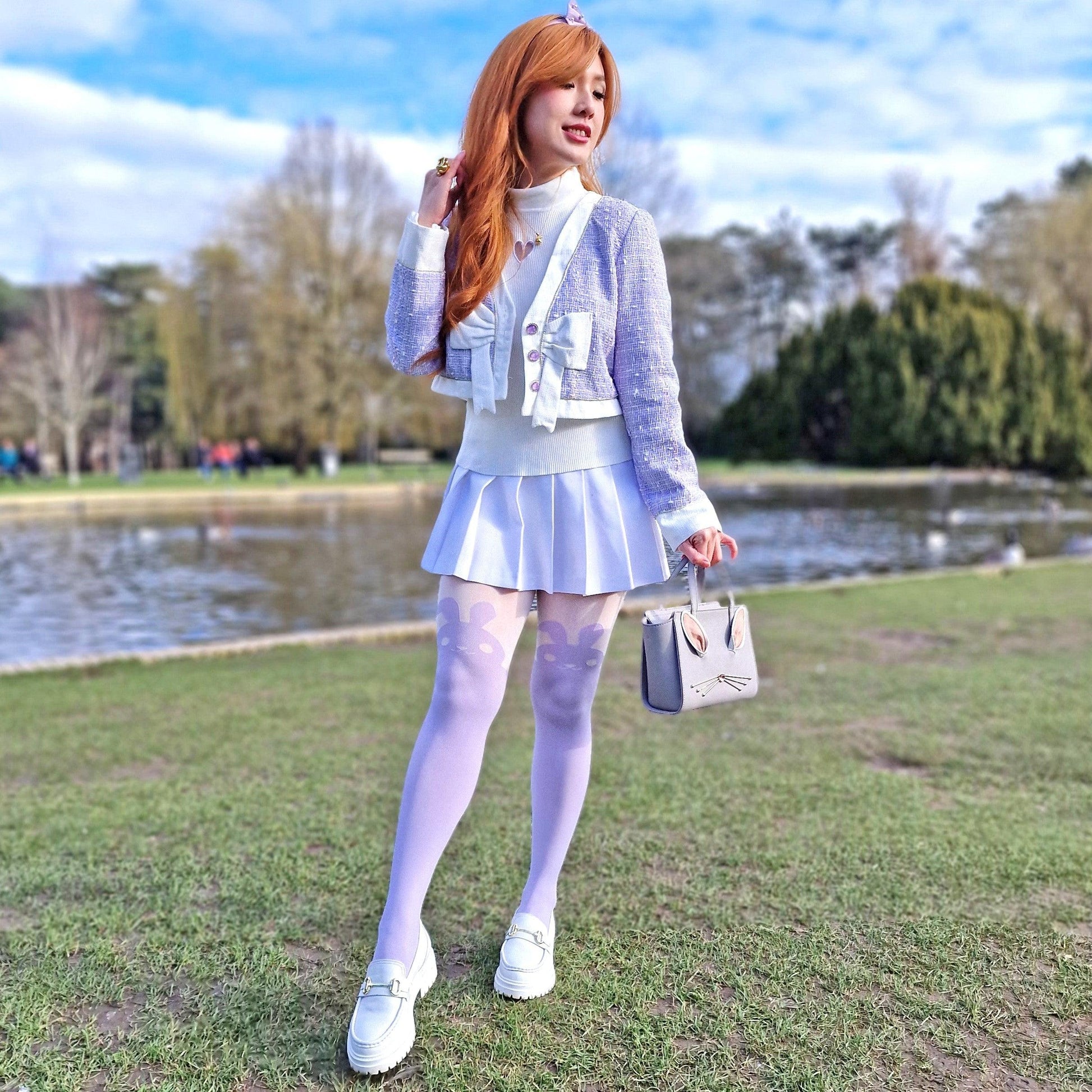 80 Denier Tights - Bunny - Parma Violet - Snag