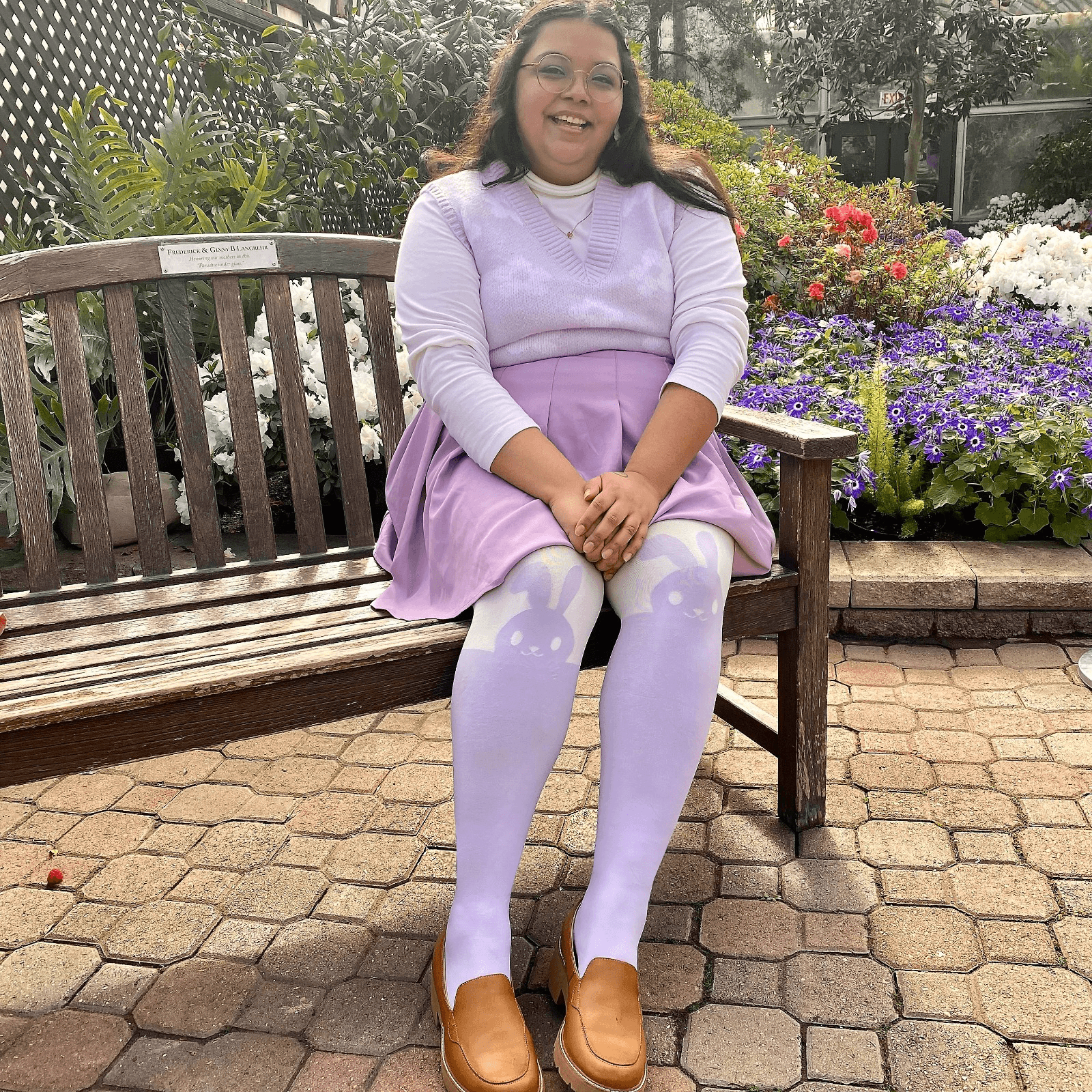 80 Denier Tights - Bunny - Parma Violet - Snag