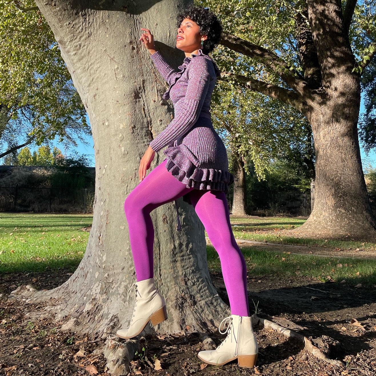 80 Denier Tights - Grape Escape - Snag