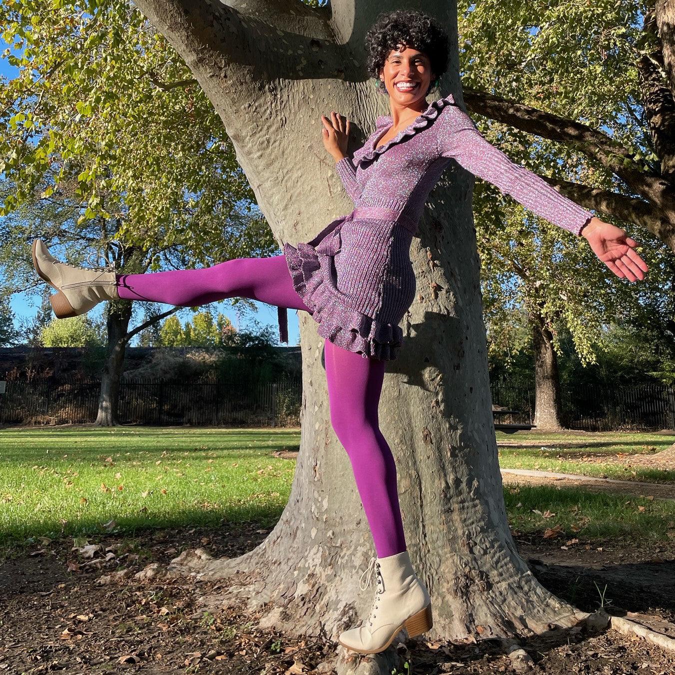 80 Denier Tights - Grape Escape - Snag