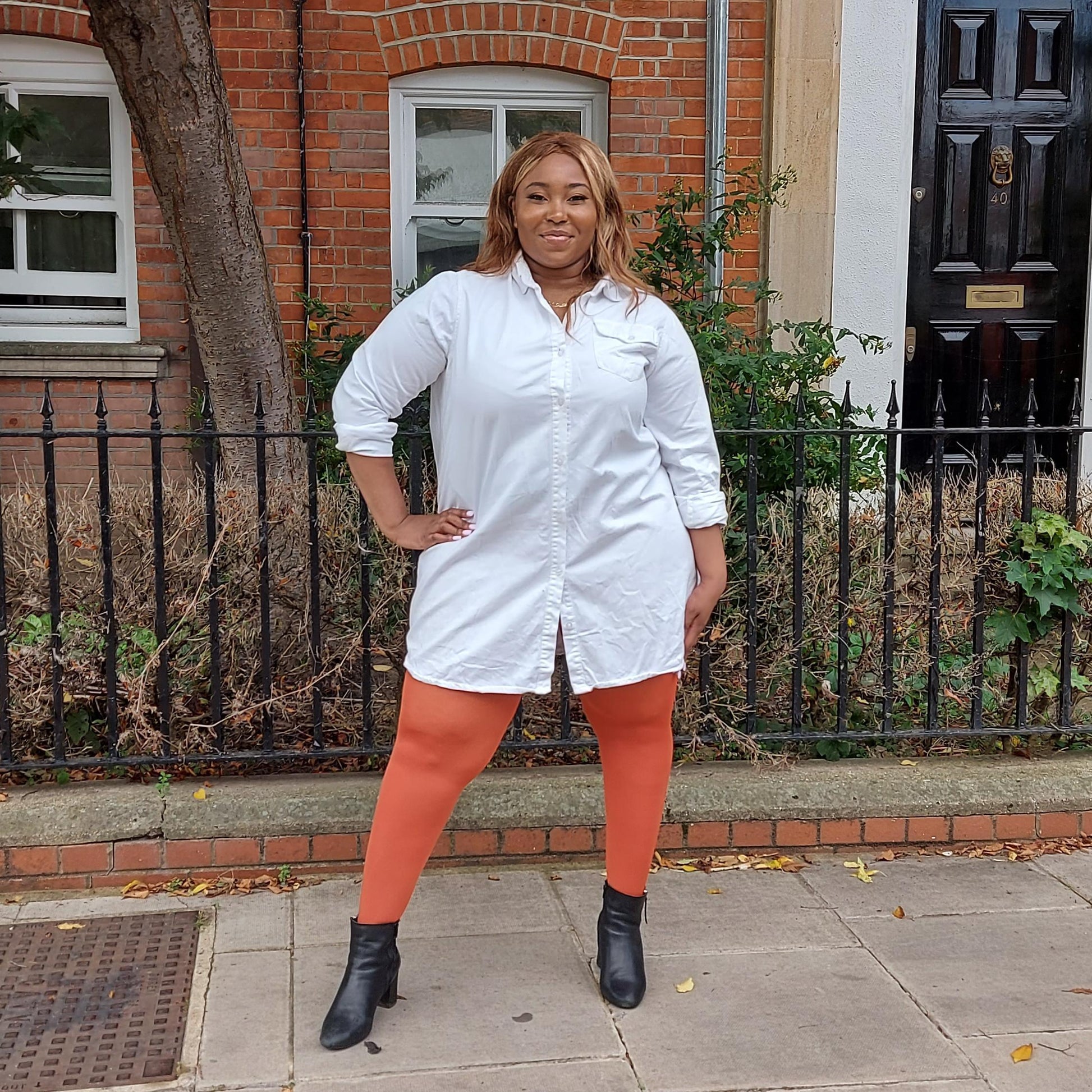 80 Denier Tights - Pumpkin Spice - Snag