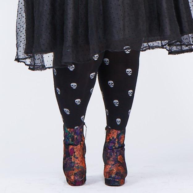 Tights - 80 Denier Tights - Sparkle Skulls