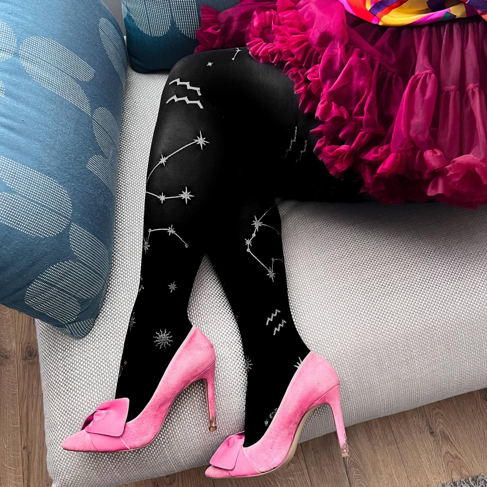 80 Denier Zodiac Tights - Aquarius - Snag