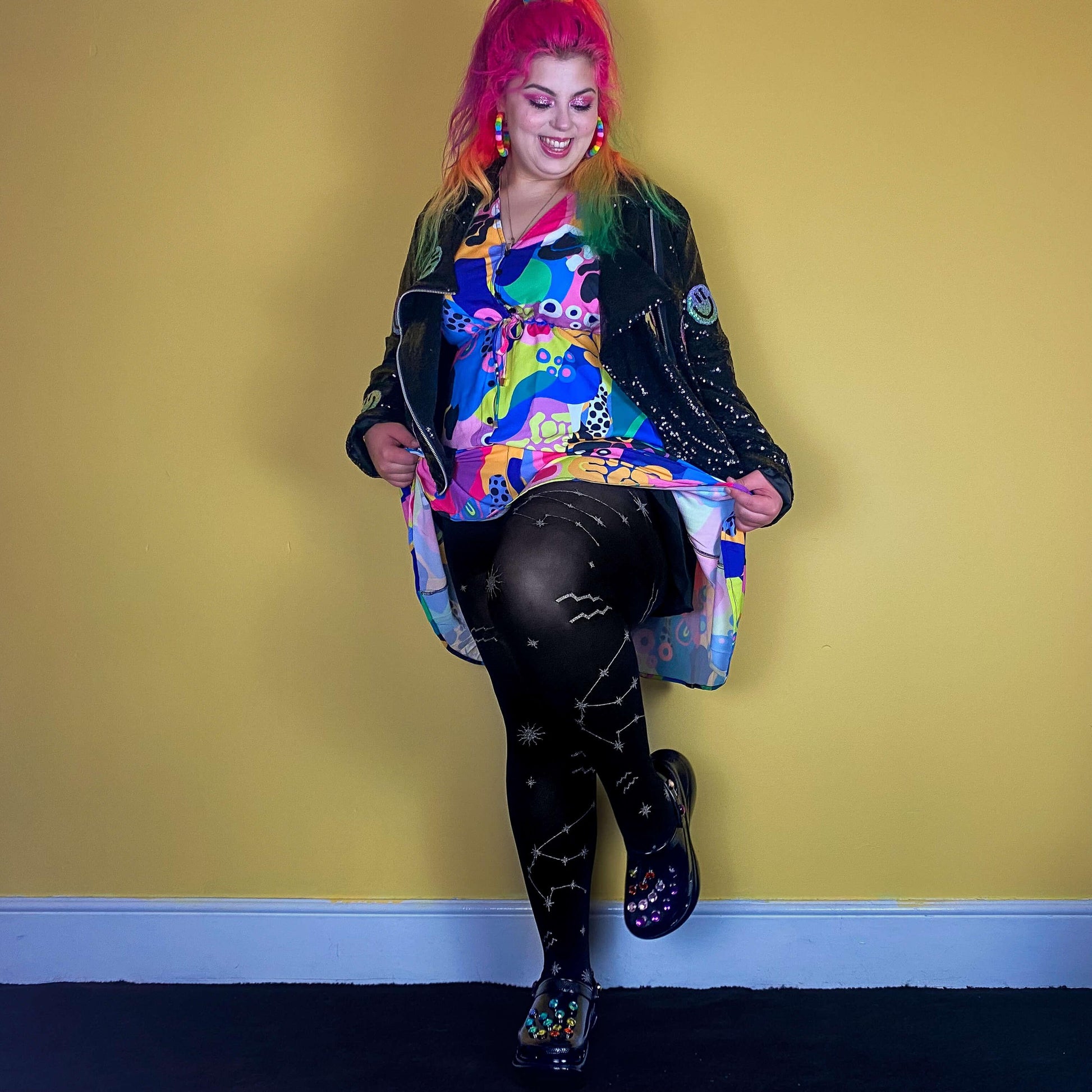 80 Denier Zodiac Tights - Aquarius - Snag