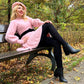 Grannies Cable Knit Wool Tights (V1) - Black