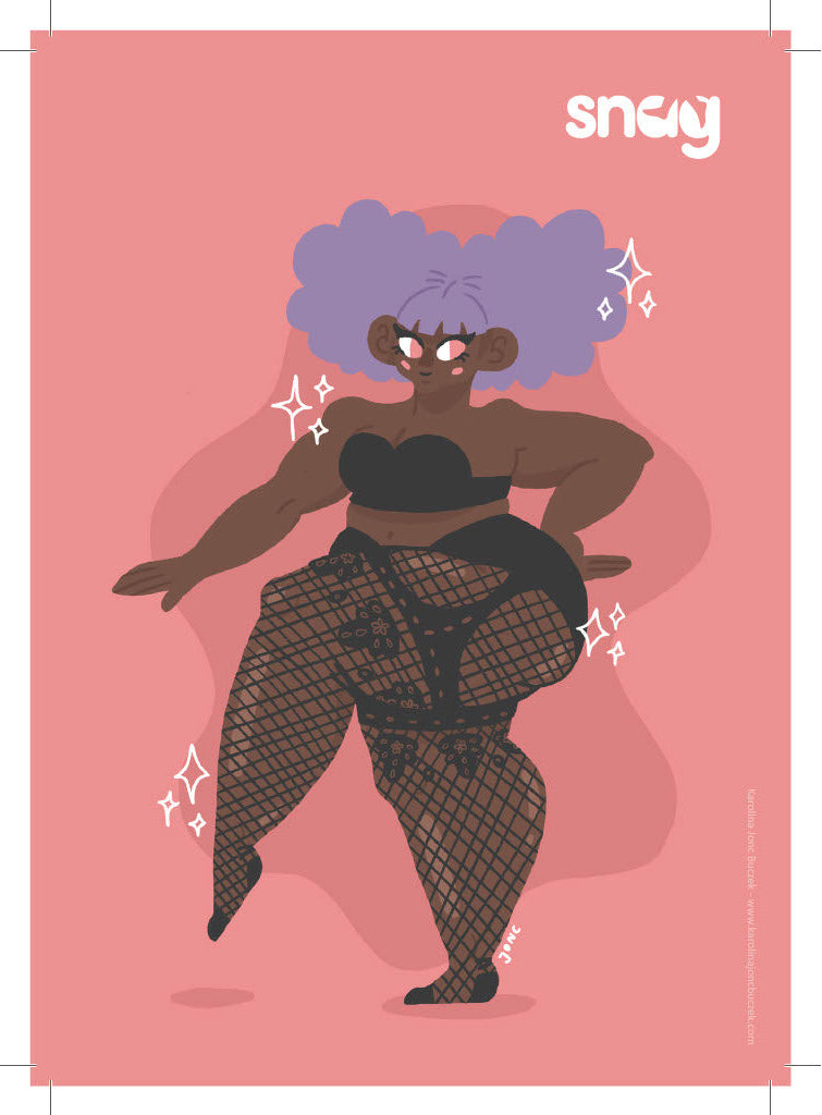 Fishnet Pose Postcard