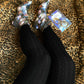 Grannies Cable Knit Wool Tights (V2) - Black