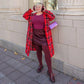 Grannies Cable Knit Wool Tights (V2) - Roast