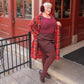 Grannies Cable Knit Wool Tights (V2) - Roast