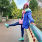 Grannies Cable Knit Wool Tights (V2) - Navy