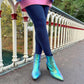 Grannies Cable Knit Wool Tights (V2) - Navy