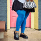 80 Denier Footless Tights - Peacock