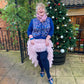 Grannies Cable Knit Wool Tights (V2) - Navy