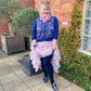 Grannies Cable Knit Wool Tights (V2) - Navy